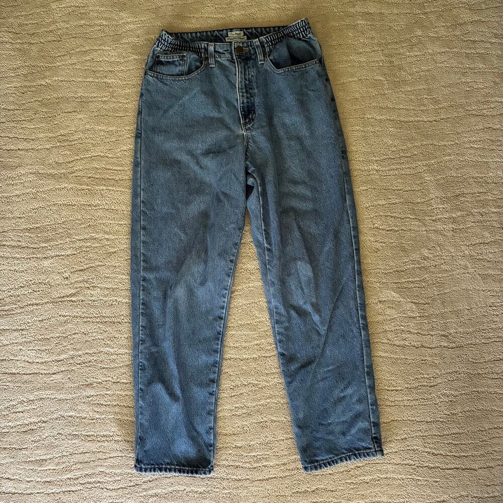 Vintage 90s L.L. Bean Women's 10 Reg Original Relaxed Fit Flannel Lined Jeans